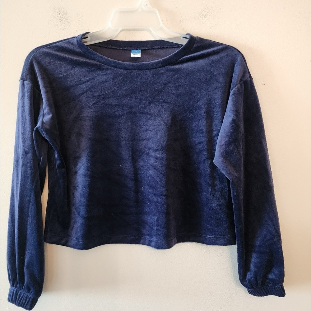 Old navy oversized cropped sweater size xs purple